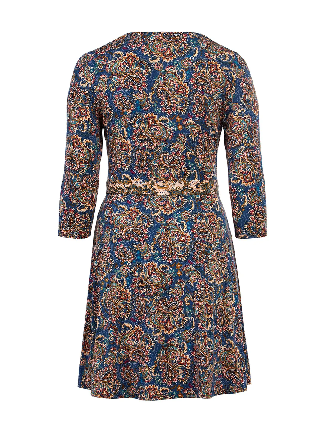 Boho Paisley Banded Perfect Wrap Dress