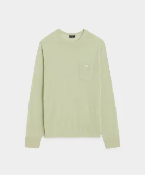 Cashmere Pocket Tee in Soft Sage