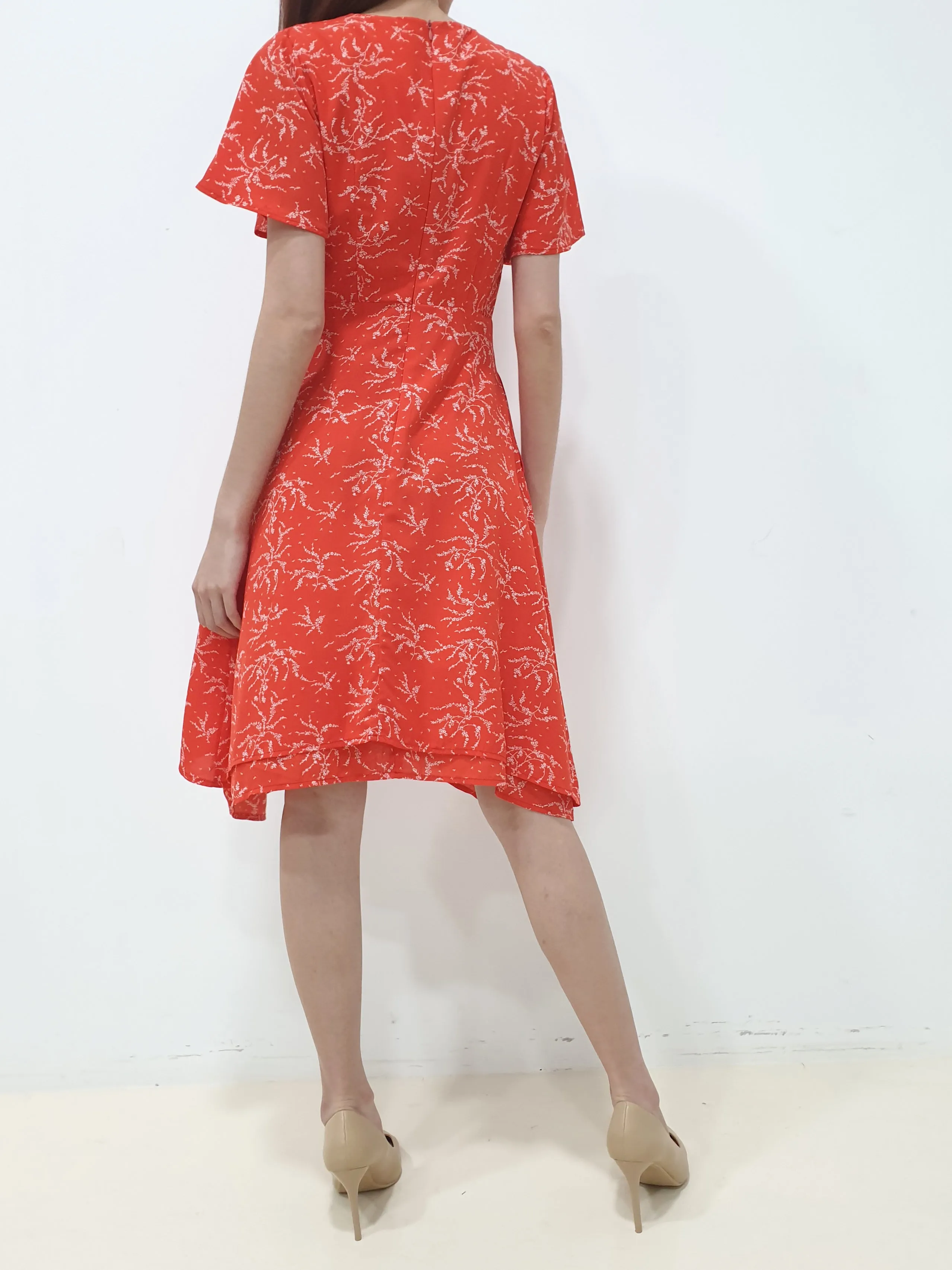 Ferns Faux Wrap Dress (Non-returnable)