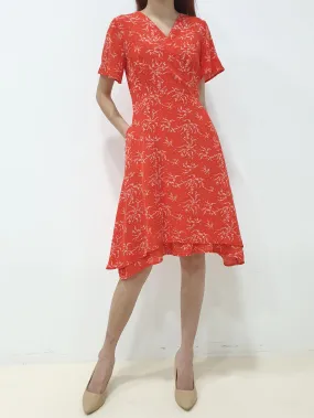 Ferns Faux Wrap Dress (Non-returnable)