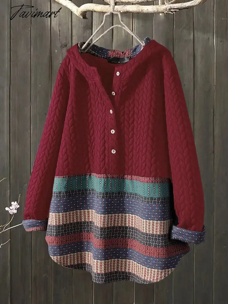 Tavimart Long Sleeve Elegant Casual Hoodie Pullover Women Autumn Winter Solid Color Sweet Korean Vintage Loose Short Sweatshirt Top