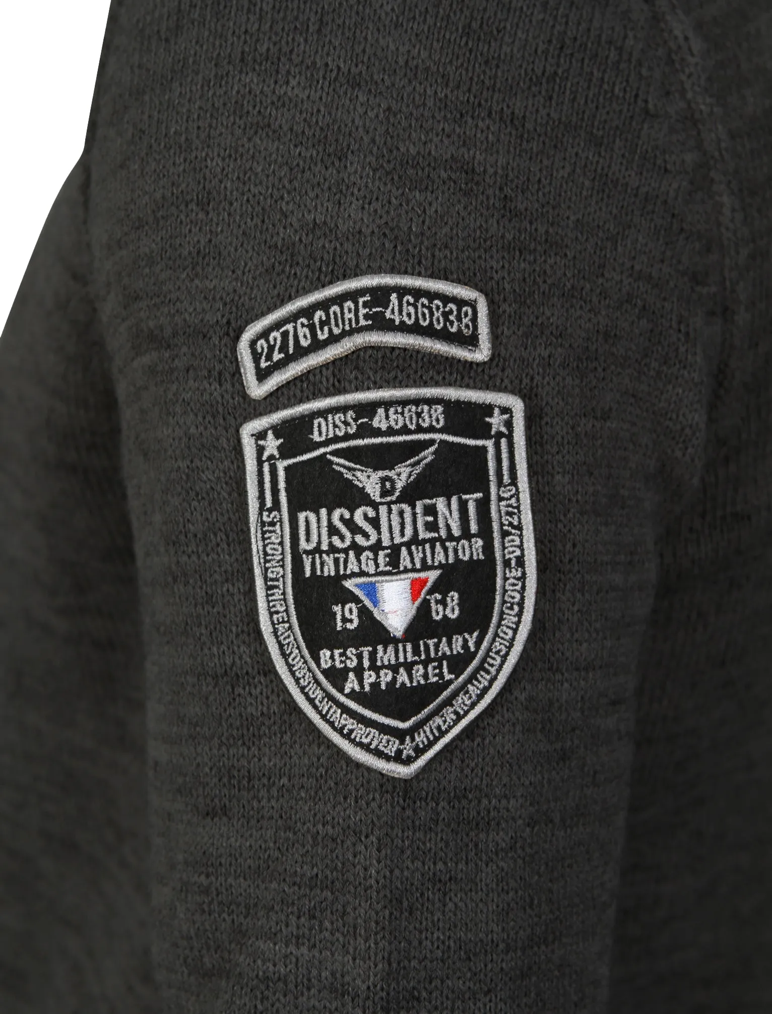 Zissou Zip Through Wool Blend Hooded Cardigan in Charcoal Marl - Dissident