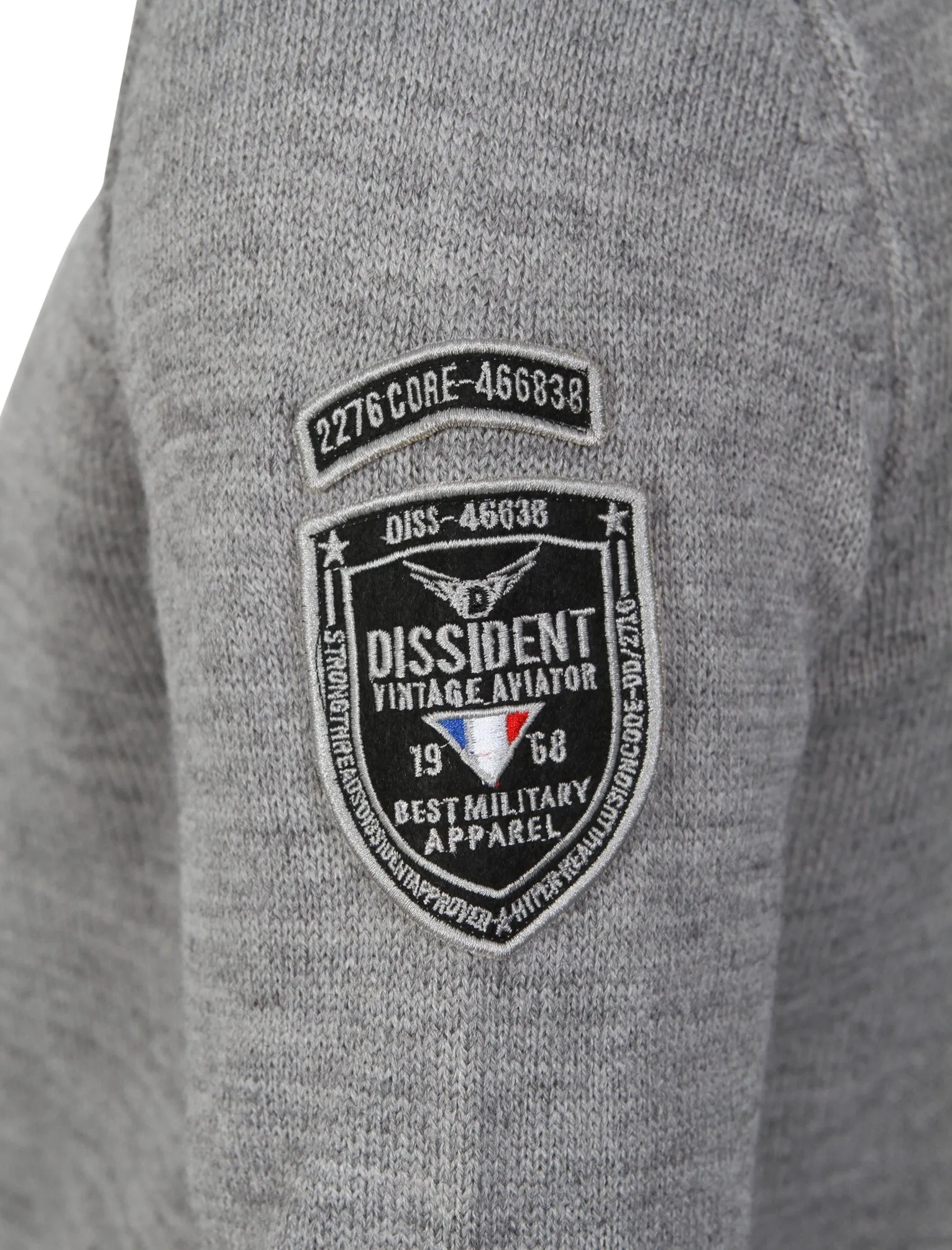 Zissou Zip Through Wool Blend Hooded Cardigan in Mid Grey Marl - Dissident